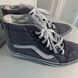 Silver with lavender tinge Kids Vans size 3